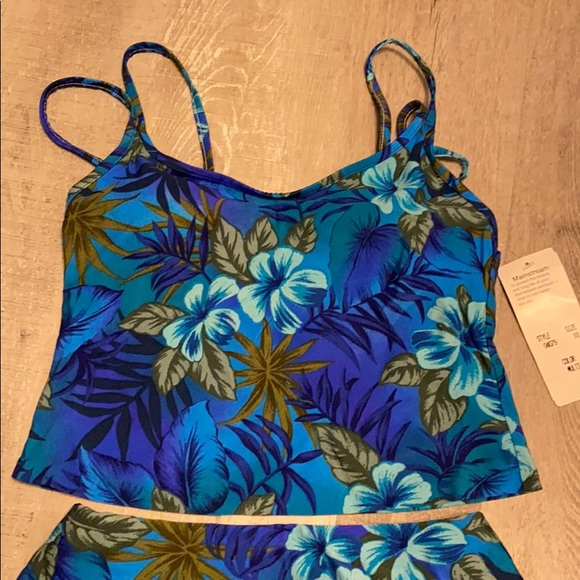 VTG NWT Hawaiian print two piece tankini🌸 - Picture 2 of 6
